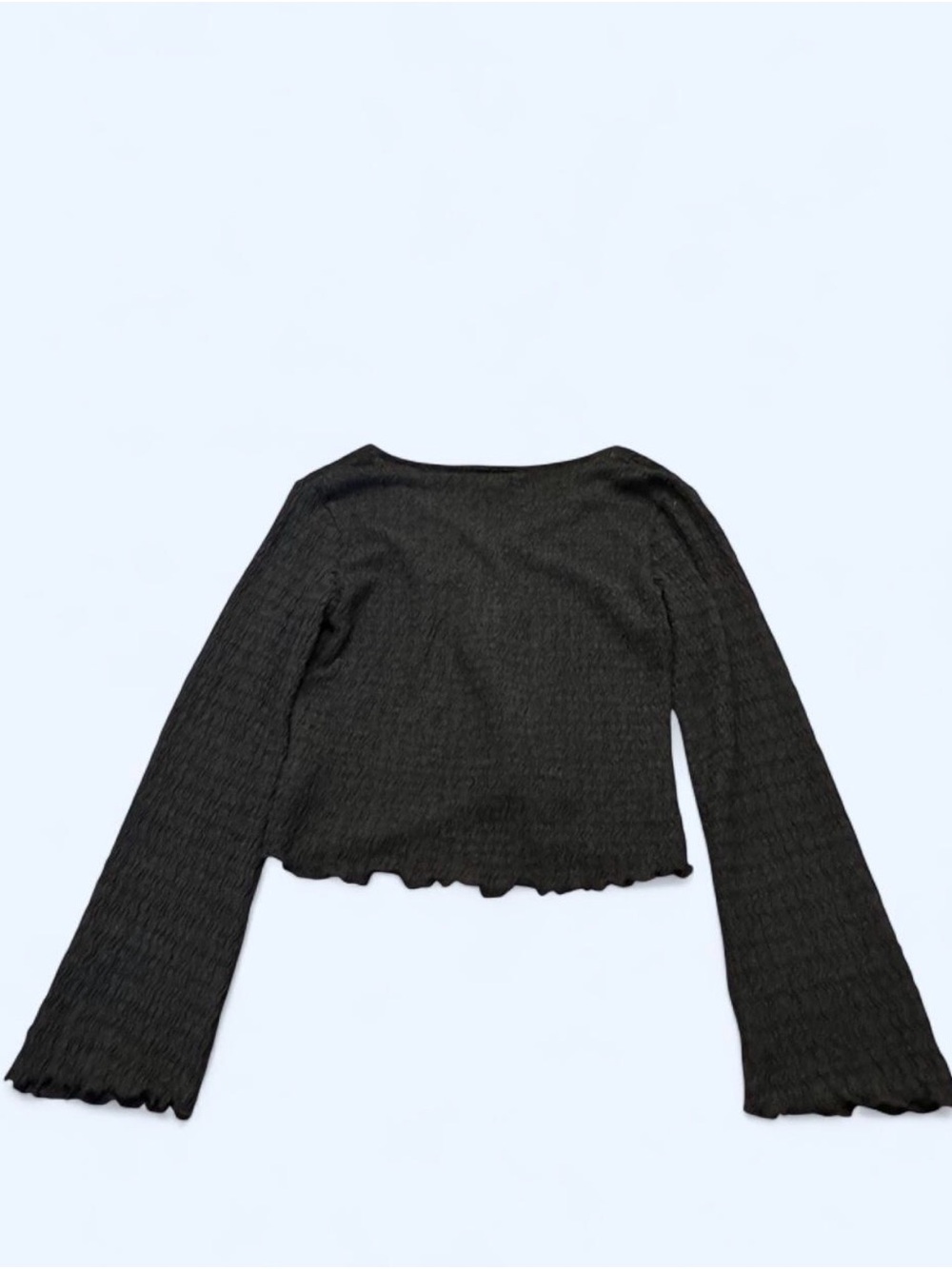 H&M Black Button-Front Ribbed Knit Top - Picture 3 of 3